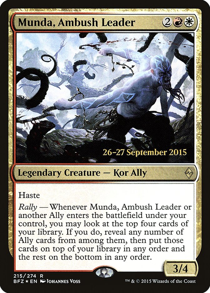 Munda, Ambush Leader  (Prerelease) [Battle for Zendikar Prerelease Promos]