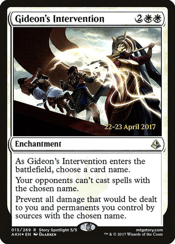 Gideon's Intervention  (Prerelease) [Amonkhet Prerelease Promos]