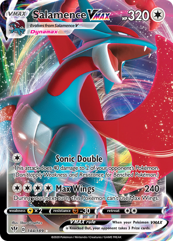 Salamence VMAX (144/189) [Épée et Bouclier : Ténèbres en feu] 