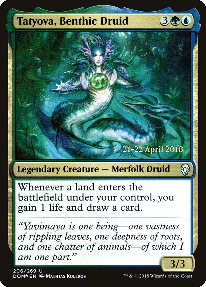 Tatyova, Benthic Druid  (Prerelease) [Dominaria Prerelease Promos]