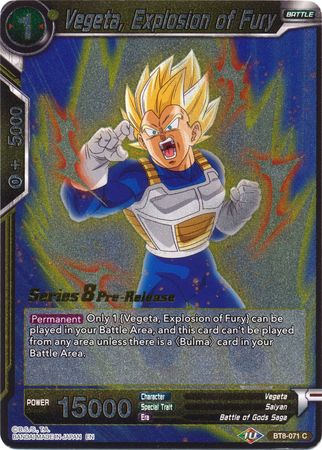 Vegeta, Explosion of Fury (Malicious Machinations) [BT8-071_PR]