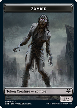 Zombie // Treasure Double-Sided Token [Game Night: Free-for-All Tokens]