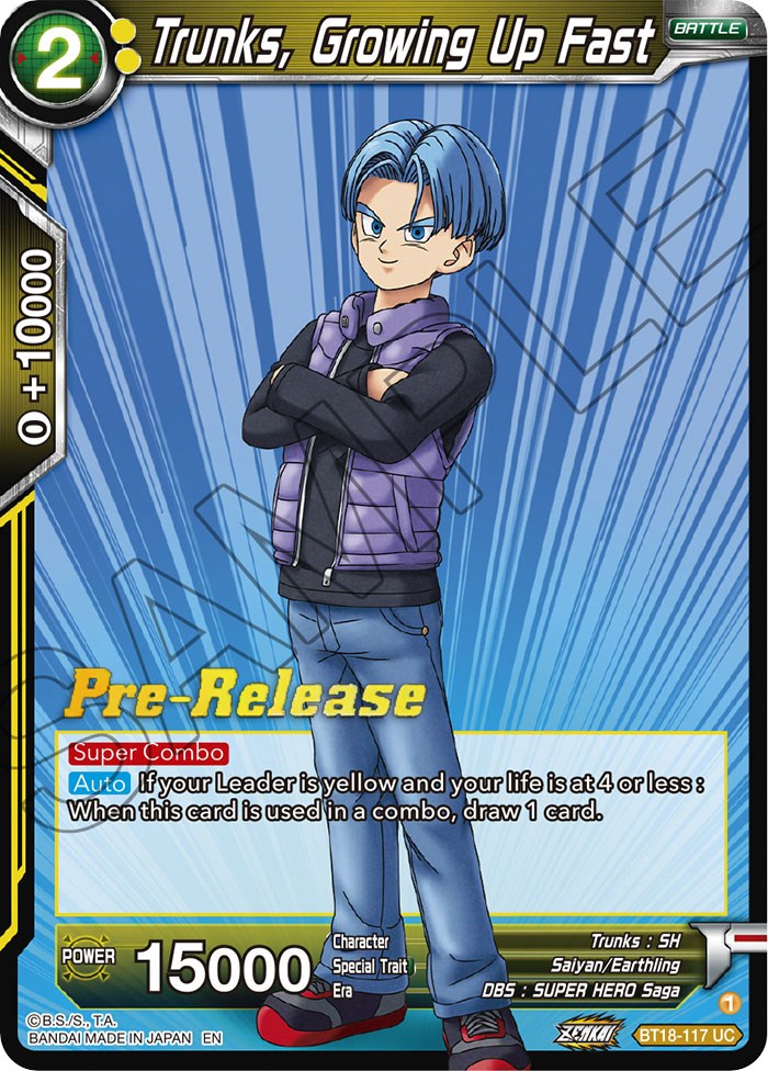 Trunks, grandir vite (BT18-117) [Dawn of the Z-Legends Prerelease Promos] 