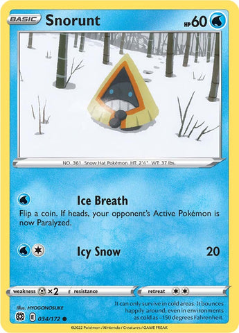 Snorunt (034/172) [Épée et Bouclier : Étoiles Brillantes] 