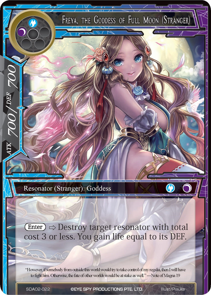 Freya, the Goddess of Full Moon (Stranger) (SDAO2-022) [Alice Origin II Starter Deck]