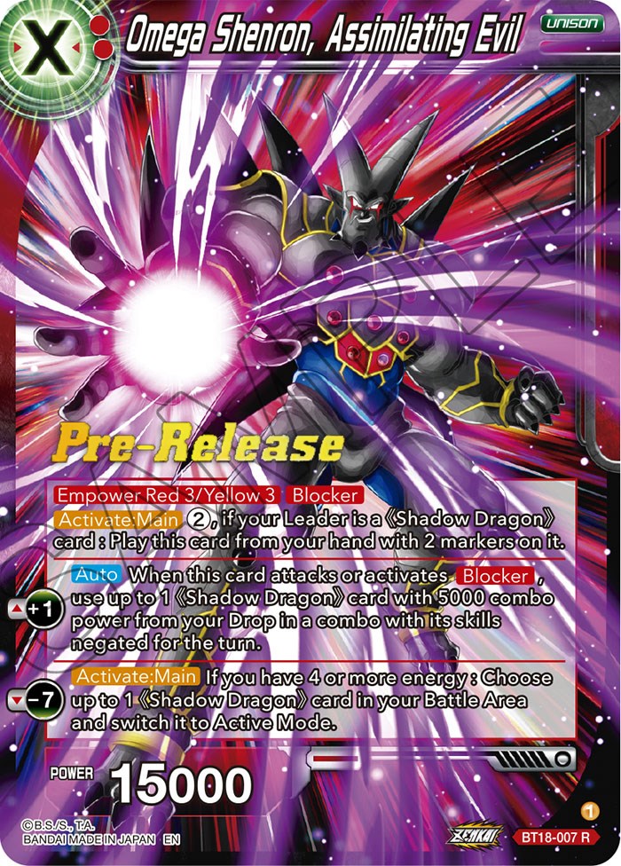 Omega Shenron, Assembling Evil (BT18-007) [Promociones preliminares de Dawn of the Z-Legends] 