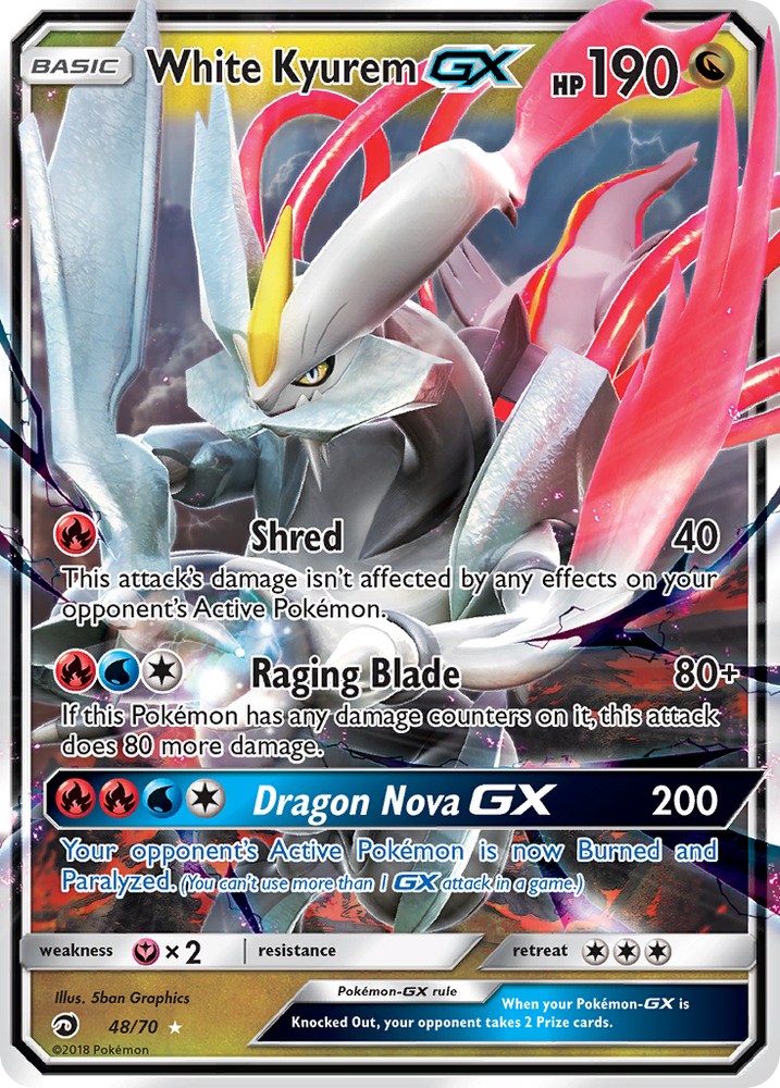 Kyurem blanc GX (48/70) [Soleil et lune : Majesté du dragon] 