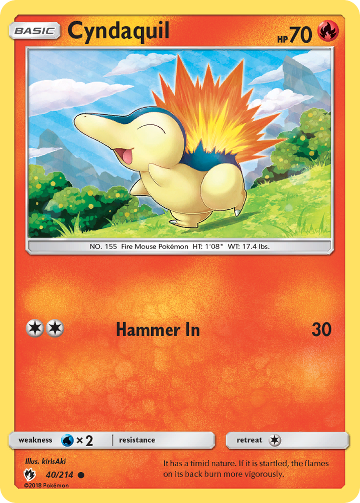 Cyndaquil (40/214) [Sol y Luna: Trueno Perdido] 