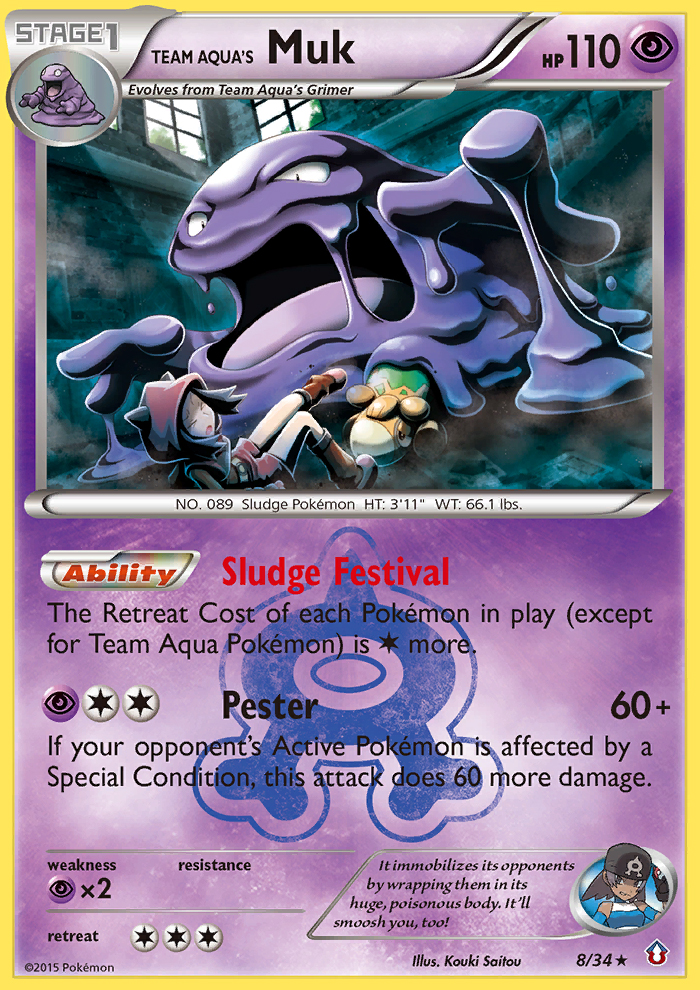 Muk del equipo Aqua (8/34) [XY: Doble crisis] 