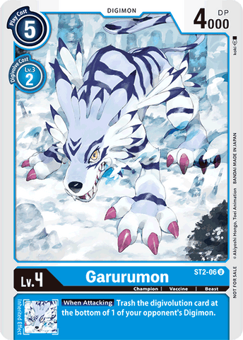 Garurumon [ST2-06] (Arte alternativo) [Cocytus Blue] 