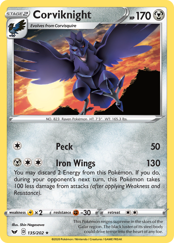 Corviknight (135/202) [Épée et bouclier : ensemble de base] 