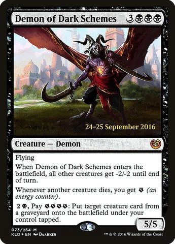 Demon of Dark Schemes  (Prerelease) [Kaladesh Prerelease Promos]