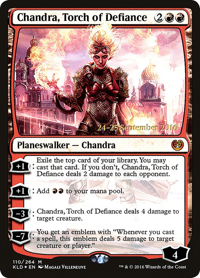 Chandra, Torch of Defiance  (Prerelease) [Kaladesh Prerelease Promos]