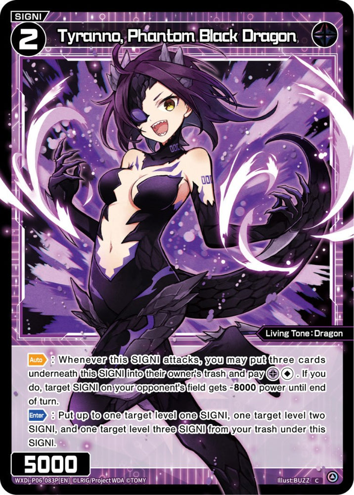 Tyranno, Phantom Black Dragon (Parallel Foil) (WXDi-P06-083P[EN]) [Welcome Back Diva: selector]