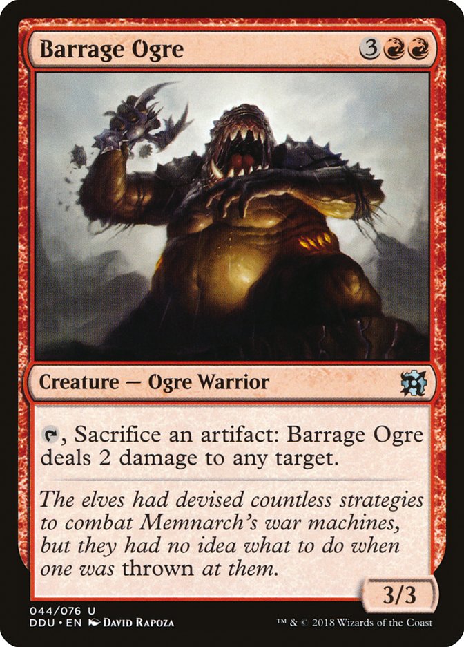 Barrage Ogre [Duel Decks: Elfos vs. Inventores] 