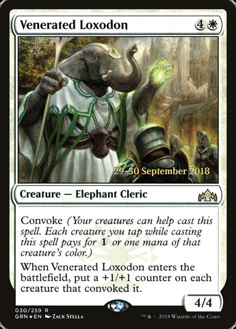 Venerated Loxodon  (Prerelease) [Guilds of Ravnica Prerelease Promos]