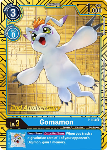 Gomamon [P-004] (2nd Anniversary Card Set) [Promotional Cards]