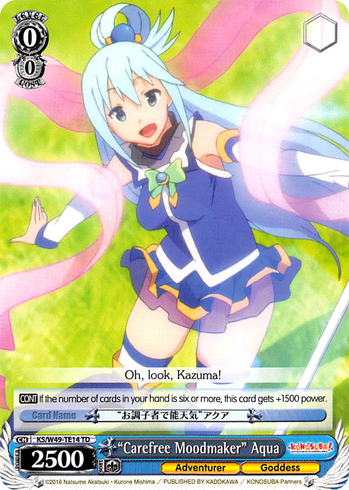 "Carefree Moodmaker" Aqua (KS/W49-TE14 TD) [KonoSuba]