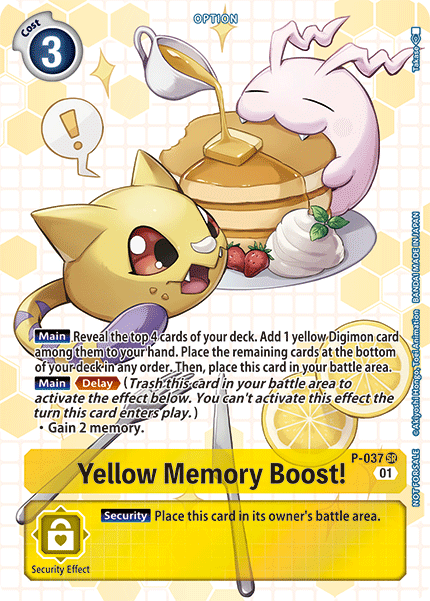 Yellow Memory Boost! [P-037] (Box Promotion Pack - Next Adventure) [Promotional Cards]