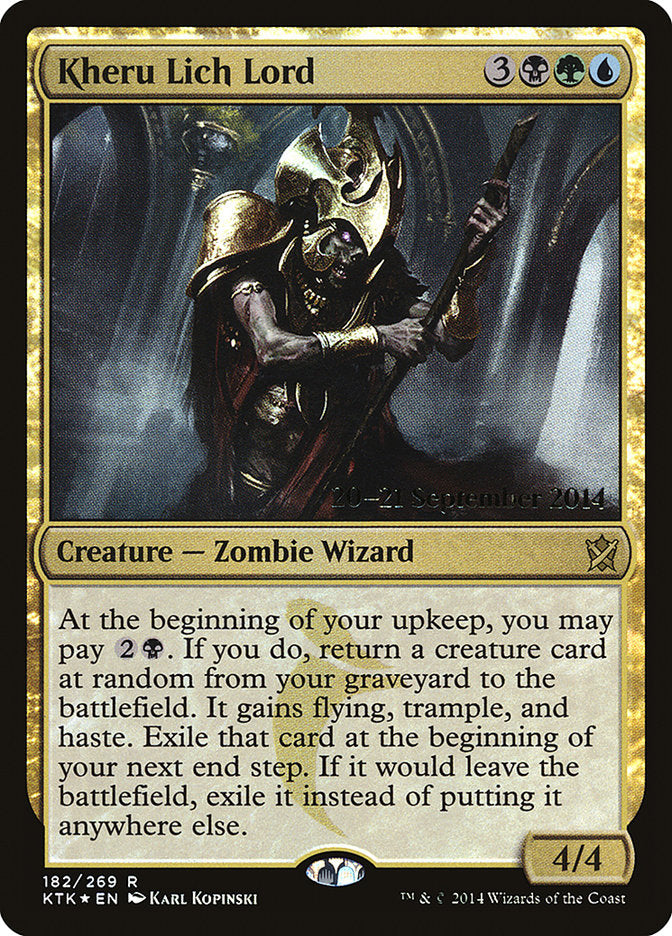 Kheru Lich Lord (Avant-première) [Khans of Tarkir Prerelease Promos] 