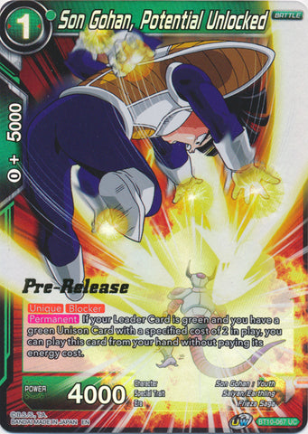 Son Gohan, Potential Unlocked (BT10-067) [Rise of the Unison Warrior Prerelease Promos]