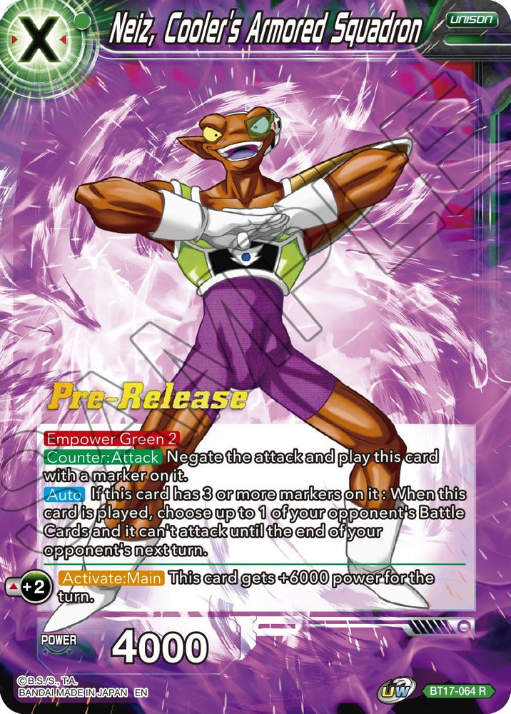 Neiz, Cooler's Armored Squadron (BT17-064) [Promociones preliminares de Ultimate Squad] 