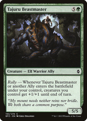 Tajuru Beastmaster [Bataille pour Zendikar] 