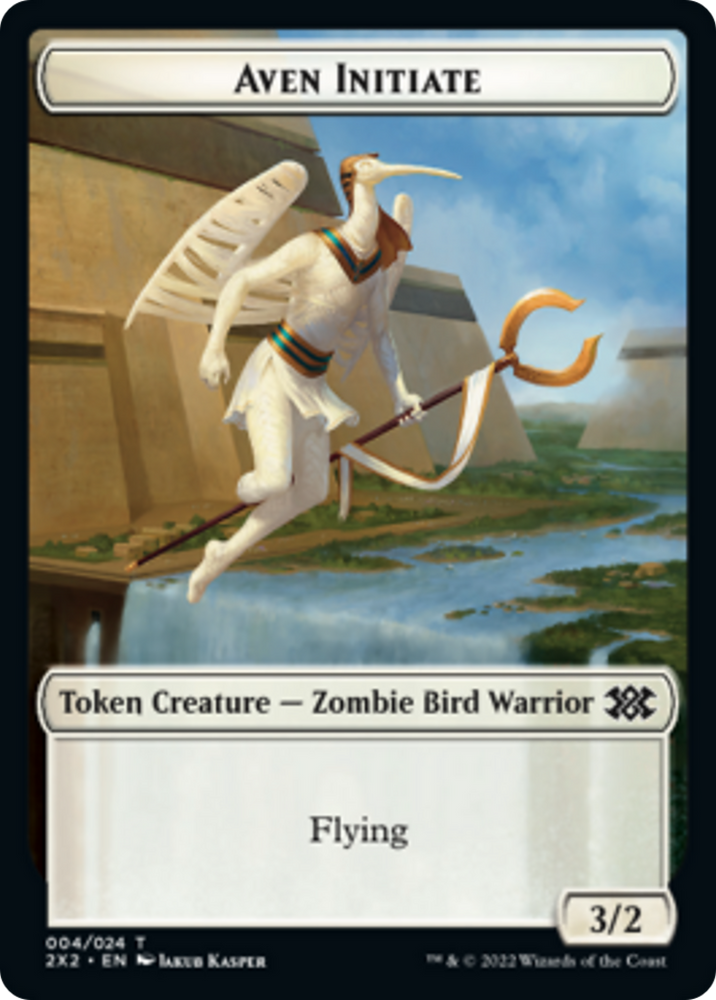 Spider // Aven Initiate Double-sided Token [Double Masters 2022 Tokens]