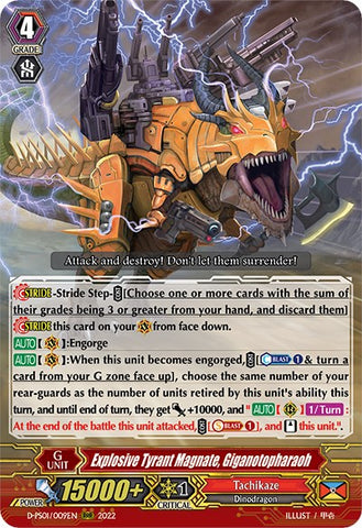 Explosive Tyrant Magnate, Giganotopharaoh (D-PS01/009EN) [P Clan Collection 2022]