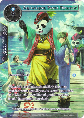 Aquamarine, Panda Diplomat (Full Art) (ACN-060) [Ancient Nights]