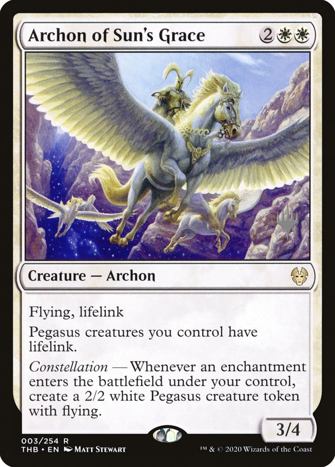 Archon of Sun's Grace (paquete promocional) [Theros Beyond Death Promos] 