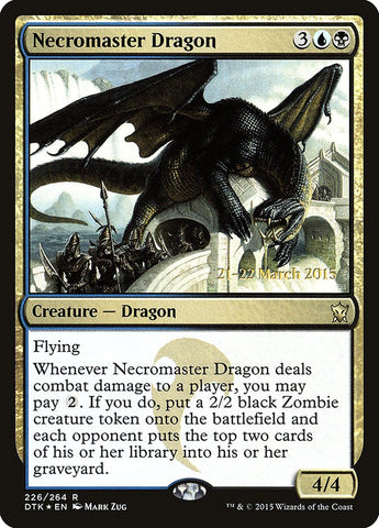 Necromaster Dragon (Prelanzamiento) [Promociones de presentación de Dragons of Tarkir] 