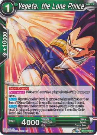 Vegeta, the Lone Prince (BT10-068) [Rise of the Unison Warrior 2nd Edition]