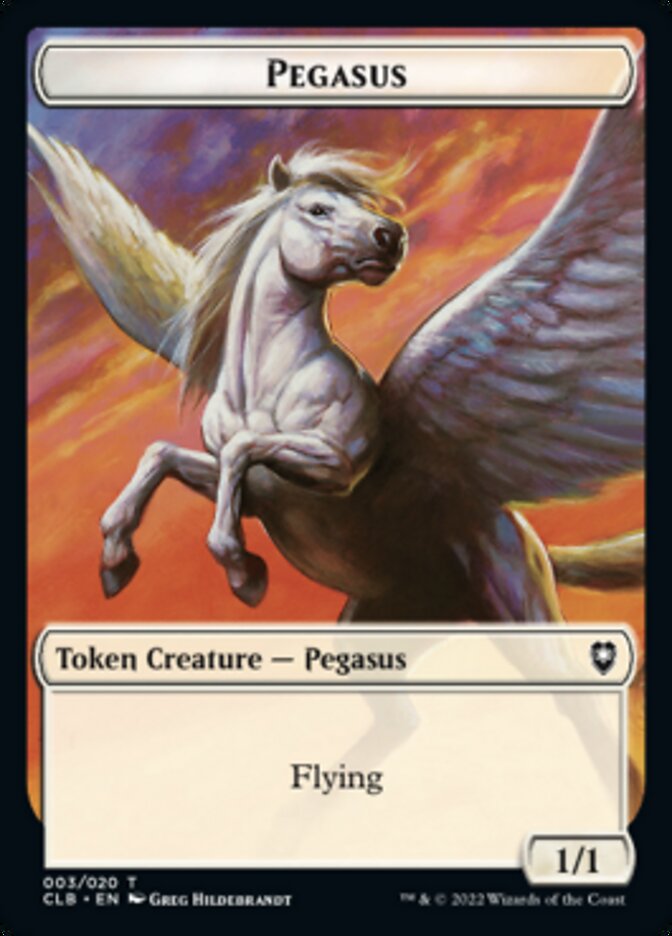 Tesoro // Token de doble cara de Pegasus [Commander Legends: Battle for Baldur's Gate Tokens] 