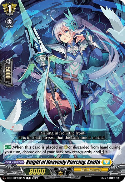 Knight of Heavenly Piercing, Esalta (D-BT03/102EN) [Advance of Intertwined Stars]