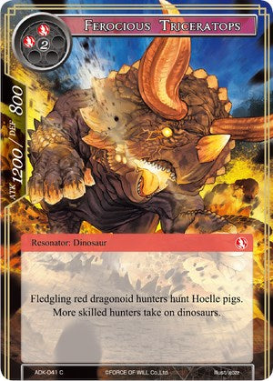 Ferocious Triceratops (ADK-041) [Advent of the Demon King]