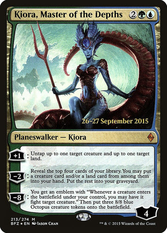 Kiora, Master of the Depths  (Prerelease) [Battle for Zendikar Prerelease Promos]