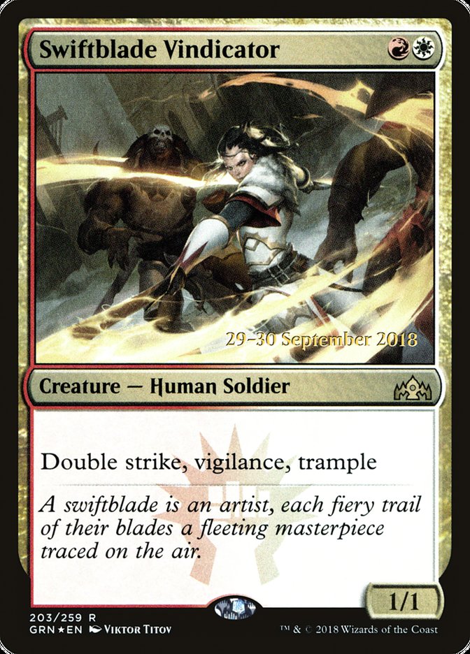 Swiftblade Vindicator  [Guilds of Ravnica Prerelease Promos]