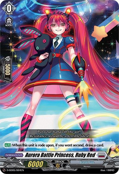 Aurora Battle Princess, Ruby Red (D-SD05/004EN) [Tomari Seto: Aurora Valkyrie]