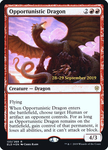 Dragon opportuniste [Promos d'avant-première Le trône d'Eldraine] 