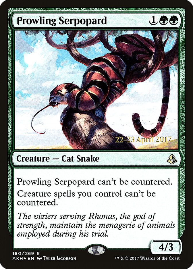 Prowling Serpopard  (Prerelease) [Amonkhet Prerelease Promos]