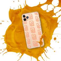 "Card Icon" (Orange) iPhone Case