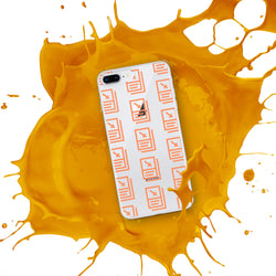 "Card Icon" (Orange) iPhone Case