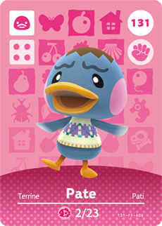 Pate #131 [Animal Crossing Series 2] - Amiibo Cards