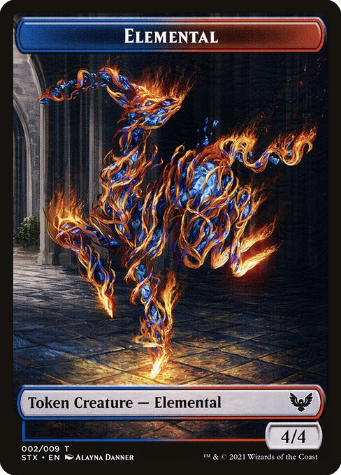 Elemental // Fractal Token [Strixhaven: School of Mages Tokens (Japanese)]