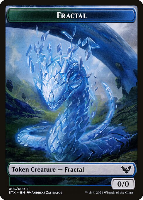 Fractal // Pest Token [Strixhaven: School of Mages Tokens (Japanese)]