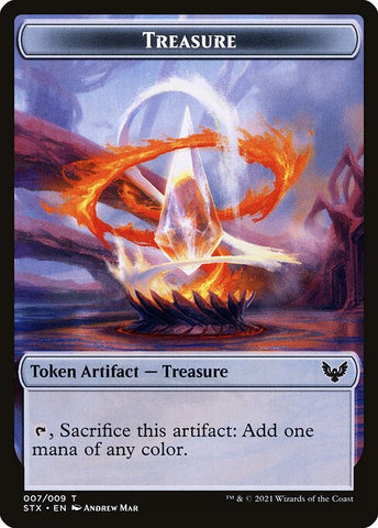 Spirit // Treasure Token [Strixhaven: School of Mages Tokens (Japanese)]