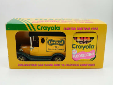 Crayola Limited Edition 1903 Anitque Car Bank & Crayons